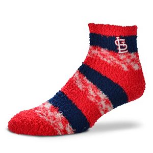 Women's For Bare Feet St. Louis Cardinals Pro Stripe Sleep Socks