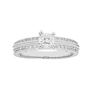 Boston Bay Diamonds 14k White Gold 5/8 Carat T.W. IGL Certified Diamond Engagement Ring