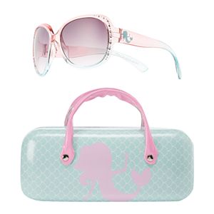 Girls SO® Rectangle Sunglasses & Hard Case Set