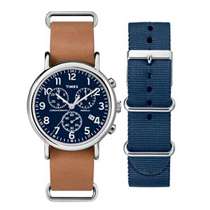 Timex Men's Weekender Chronograph Watch & Interchangeable Band Set - TWG012800QM