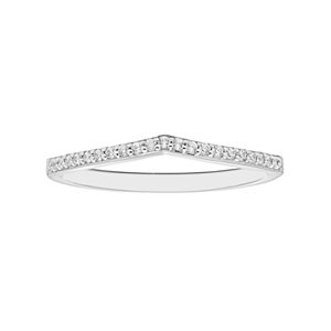 Boston Bay Diamonds 14k White Gold 1/10 Carat T.W. Diamond Shadow Wedding Ring