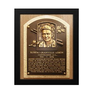 Cleveland Indians Bob Lemon Baseball Hall of Fame Framed Plaque Print