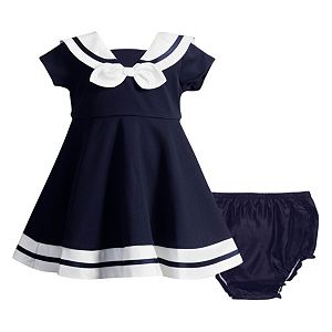 Baby Girl Youngland Sailor Dress & Bloomers Set