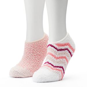 Women's SONOMA Goods for Life™ 2-pk. Chevron Low-Cut Cozy Gripper Socks