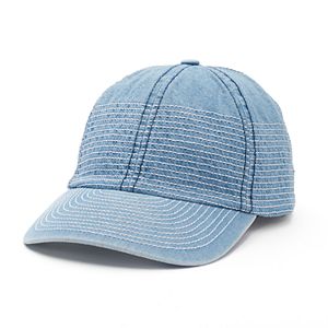 Women's Mudd® Stitched Denim Baseball Hat