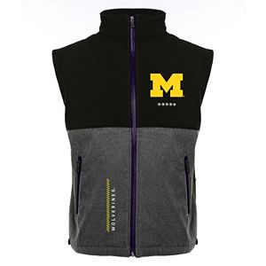 Men's Franchise Club Michigan Wolverines Fusion Softshell Vest