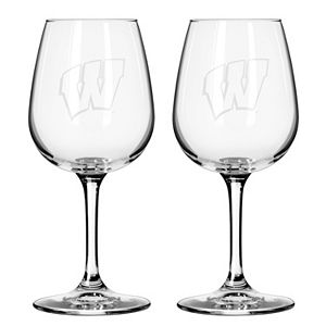 Boelter Wisconsin Badgers 2-Pack Etched Wine Glasses
