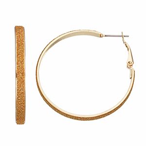 Apt. 9® Glittery Gold Tone Hoop Earrings