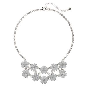 Croft & Barrow® Glittery Flower Statement Necklace