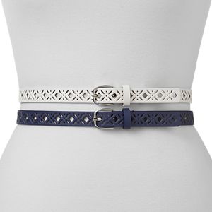 Women's Apt. 9® Perforated 2-for-1 Belt Set
