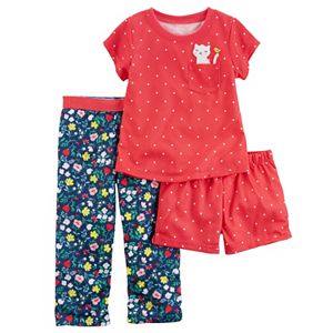 Girls 4-14 Carter's 3-pc. Floral Dot Pajama Set