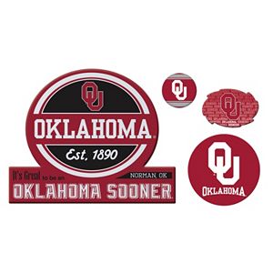 Oklahoma Sooners Game Day 4-Piece Magnet Set