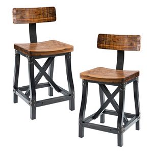 INK+IVY Lancaster Industrial Dining Chair 2-piece Set