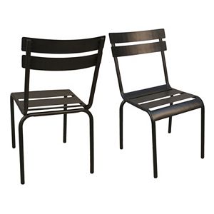 Rhea Stacking Metal Chair 2-piece Set