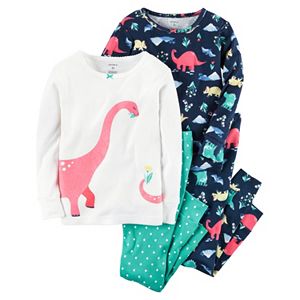 Girls 4-12 Carter's 4-pc. Dinosaur Pajama Set