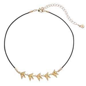 LC Lauren Conrad Leaf Cluster Choker Necklace
