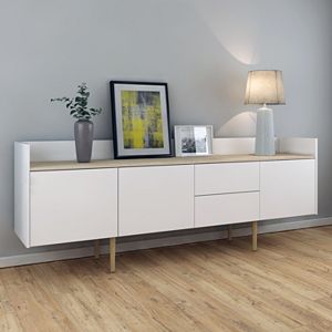 Unit Two-Tone Sideboard Storage Cabinet