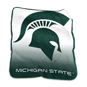 Logo Brand Michigan State Spartans Raschel Throw Blanket