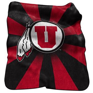 Logo Brand Utah Utes Raschel Throw Blanket