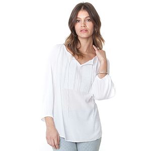 Women's Chaps Embroidered Peasant Top