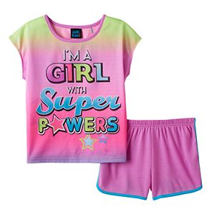 Girls 4-16 Jelli Fish Graphic Tee & Shorts Pajama Set