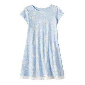 Disney's Beauty and the Beast Girls 4-7 Belle Silhouette & Floral Pattern Dress by Jumping Beans®