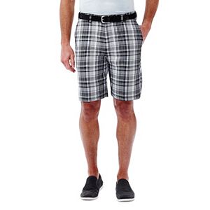 Men's Haggar® Cool 18® Flat-Front Plaid Shorts
