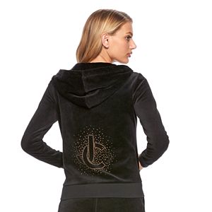 Women's Juicy Couture Embellished Velour Hoodie Jacket