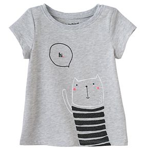 Baby Girl Jumping Beans® Glittery Animal Graphic Tee