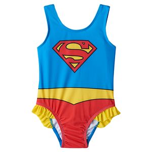 Toddler Girl DC Comics Superman One-Piece Swimsuit