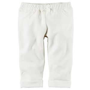 Baby Girl Carter's Solid cuffed French Terry Pants