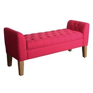 HomePop Kate Tufted Settee Storage Bench