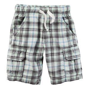 Boys 4-8 Carter's Plaid Cargo Shorts