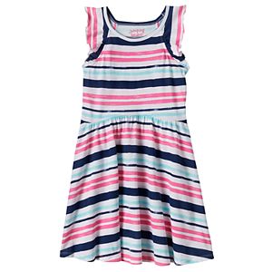 Girls 4-10 Jumping Beans® Pattern Flutter Sleeves Dress