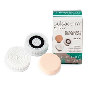 Pulsaderm Sonic Duo Buddy 3-pk. Facial Replacement Brush Heads