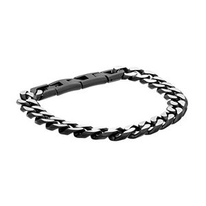 LYNX Men's Stainless Steel Curb Chain Bracelet