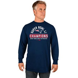 Men's Majestic New England Patriots Super Bowl LI Champs Front Runner Long-Sleeve Tee