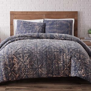 Sand Washed Quilted Duvet Cover Set
