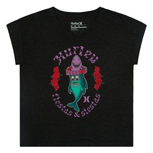 Girls 7-16 Hurley Shark Party Knit Top!