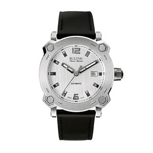 Bulova Men's Accu Swiss Leather Automatic Watch - ...