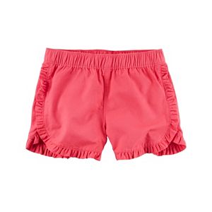 Girls 4-8 Carter's Solid Ruffle Shorts