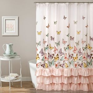 Lush Decor Flutter Butterfly Kid’s Shower Curtain