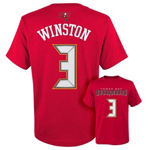 Boys 8-20 Tampa Bay Buccaneers Jameis Winston Player Name and Number Tee!